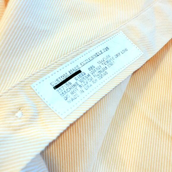 Individualized Shirts Y2K Custom Supima Cotton Cream Twill Mens Dress Shirt Used - Picture 8 of 8